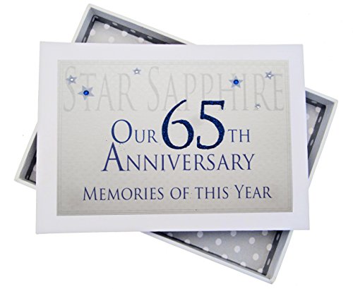 WHITE COTTON CARDS 65th Anniversary, Mini Photo Album, Memories of This Year