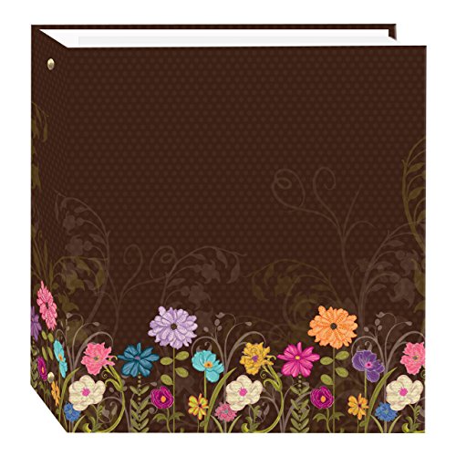 Pioneer Photo Albums Magnetic 3-Ring Photo Album 100 Page, Choc, Pvc Plastic, Chocolate Garden