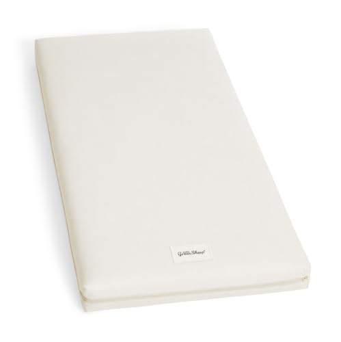 The Little Green Sheep Organic Wool Cot Mattress, Breathable Natural Mattress, 120x60cm
