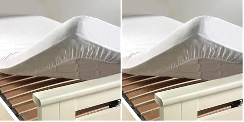 Douceur d'Intérieur Peva Ponny 30 Terry Towelling Mattress Protector 90 x 190 cm White (Pack of 2)