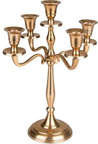 Vea Candlestick with 5 Copper Flames, Multicoloured, 31 cm
