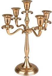 Vea Candlestick with 5 Copper Flames, Multicoloured, 31 cm