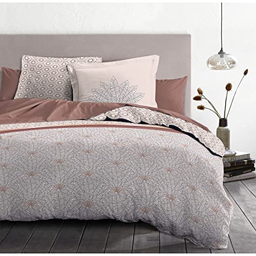 Home Linge Passion 3-Piece Bedding Set 220 x 240 cm 100% Cotton 57 Thread Count, Orange, 220_x_240_cm