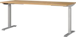Germania Desk 7909-641, in Navarra oak repro/Silver, el. height-adjustable, 180 x 120 x 80 cm (WxHxD)