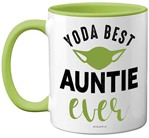 Stuff4 Auntie Birthday, Yoda Best Mug - Best Auntie Mugs, Happy Birthday Aunty Gift, Special Aunt Gifts for Christmas, Funny Xmas Tea Coffee Cup Cups