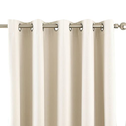 "Riva Home Guaranteed Blackout Thermal Eclipse Eyelet Curtains, Cream, 46"" x 54"" (117 x 137 cm)"