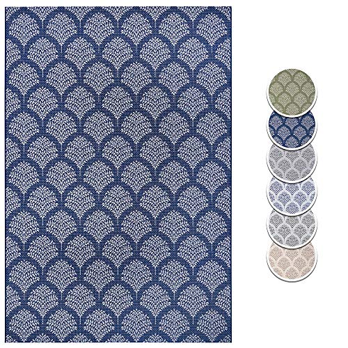 Hanse Home Male Flat Weave Indoor and Outdoor Rug, Colours: Blue/Cream, Size: 160 x 230 cm