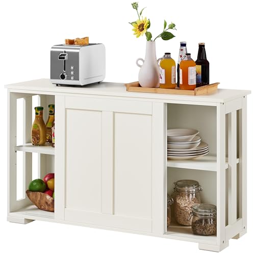 Yaheetech Sideboard Buffet 106.7x33x63cm, Antique White