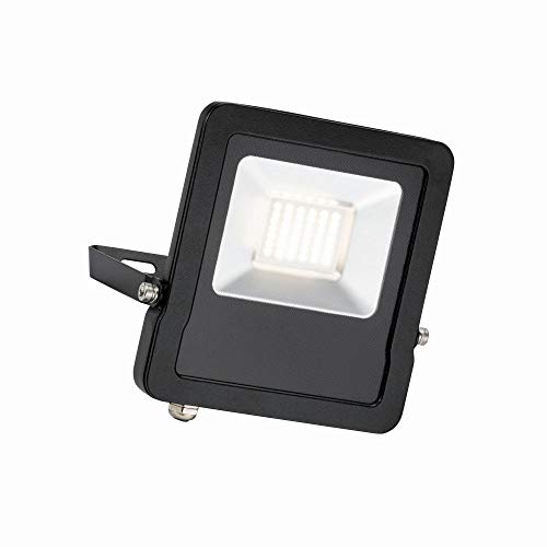 National Lighting Surge Matt Black 30W Weatherproof Outdoor Security Light Flood Lights LED Cool White 4000K IP65 Rated