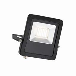 National Lighting Surge Matt Black 30W Weatherproof Outdoor Security Light Flood Lights LED Cool White 4000K IP65 Rated