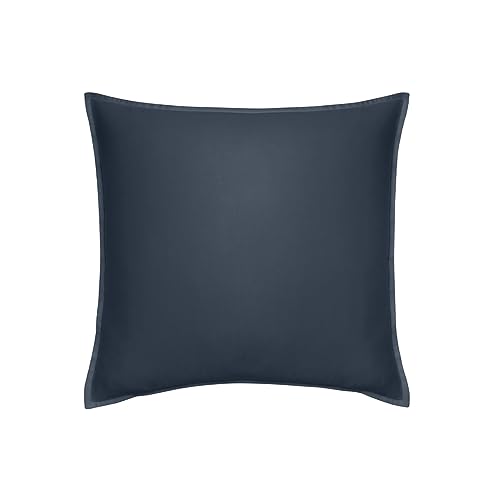 Essix Cotton Satin Pillowcase, Palazzo, Midnight Blue, 65 x 65 cm,