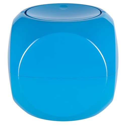 Spirella, rubbish bin Dice, table rubbish bin with swinging lid, 1 litre, blue