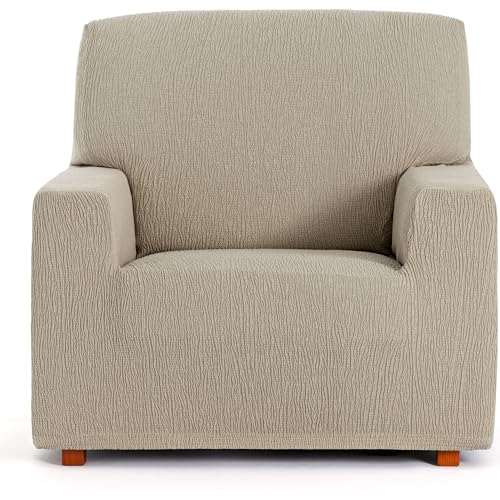 ECOMMERC3 Universal and Versatile 1 Seater Sofa Cover - Mink Colour Protector Easy to Install for Back, Seat and Arms