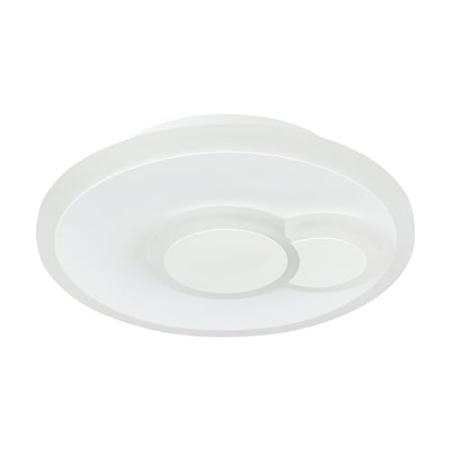 Eglo LED Office Ceiling Light Cadegal, Round Flush Mount lamp, Kitchen Lighting in White Steel and Plastic, Neutral Ø 20 cm