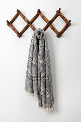 Fouta Beach Towel 100% Cotton 90 x 170 cm Anthracite - Machine Washable at 30-40 C - Soft, Stylish and Versatile
