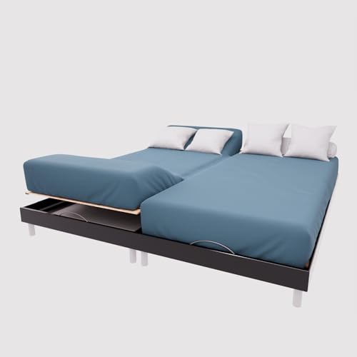 Soleil d'ocre, TPR Fitted Sheet 57 Thread Count Cotton 2 x 70 x 190 cm Plain Duck Egg Blue