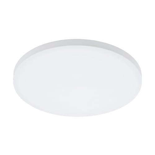 Eglo Connect LED Ceiling Light Turcona-C, Single-Flame lamp Made of Steel, Aluminium and Plastic in White, with Remote Control, Colour Temperature Change (Warm, Neutral, Cold), RGB, dimmable, Ø 30 cm