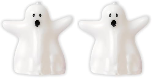 Talking Tables Halloween Ghost Candle, Halloween Decoration Party, Home Décor, Dinner, Cupcake, Cake Topper, White (Pack of 2)
