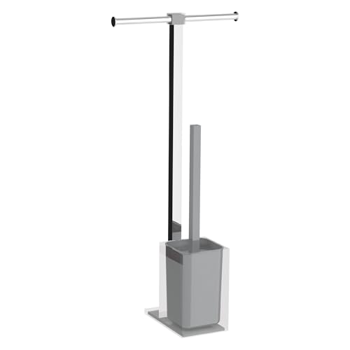 Gedy by Nameeks Rainbow Standing Towel Holder Silver RA32 Contemporary Resin Italian Bathroom Accessories Set