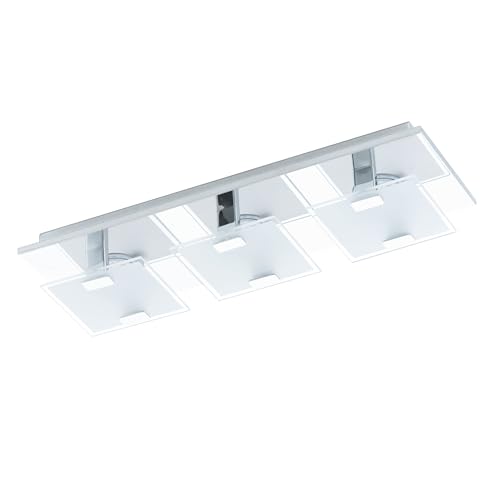 EGLO LED ceiling lamp Vicaro, ceiling light, stainless steel in chrome