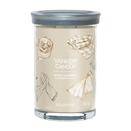Yankee Candle Signature Scented - Warm Cashmere Large Tumbler with Double Wicks - Soy Wax Blend Long Burning - Perfect Gifts for Women, 1724370E