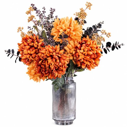 Leaf Design Artificial Flower Display with Vase