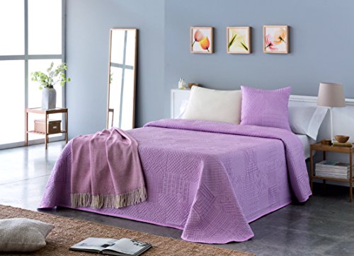 VIALMAN BEIGE BEDSPREAD 90 CM 180 CM X 270 CM