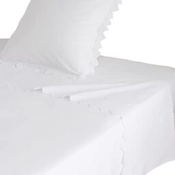 Origin Embroidered Cotton Flat Sheet, Opera, Made in France