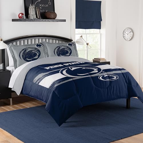 Penn State Nittany Lions Comforter Set ??? Penn State Bedding for Dorms, Guest Rooms, RVs, Tailgates & Nittany Lions Game Day Decor, Full/Queen