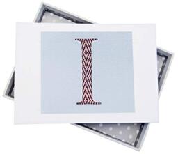 White Cotton Cards Alphabetics, Mini Photo Album, Initial I, White Board, Multi-Colour, 12.5 x 17.5 x 2.5 cm