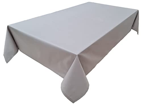 Tablecloth, Table Linen Made from 100% Cotton, Concept Collection, Choice of Colours and Sizes (Tablecloth - 150 x 300 cm, Light Grey)