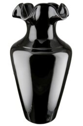 GILDE Irina Ceramic Vase Glossy Black Glazed Conical 40 cm High Decoration Home Accessory Gift Living Room
