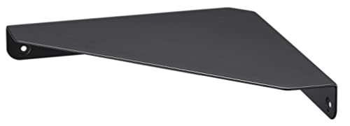 Yamazaki 6912 TOWER Wall Mounted Corner Shelf, black, Steel, Minimalist, 22 x 22 x 3.3 cm