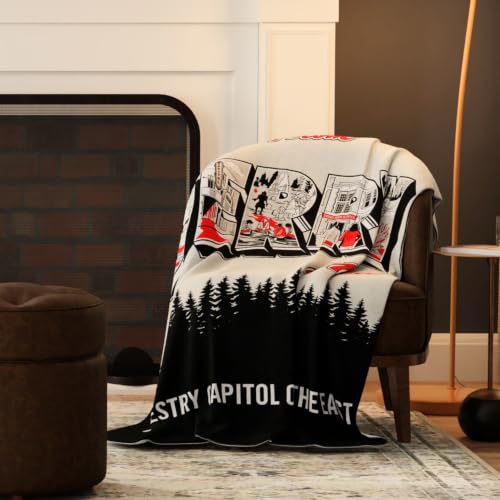 "Franco Collectibles Welcome to Derry IT Pennywise Clown Halloween Horror Throw Blanket, Super Soft Cozy Plush Bedding, 46"" x 60"", (Officially Licensed Product)"