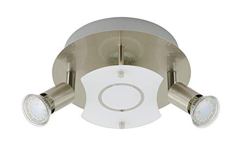 Briloner LED Spotlights/Ceiling Lights, Metal, Satin Nickel, GU10, 3 W