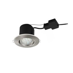 EGLO recessed spotlight Peneto 2, Ceiling Spot, Steel in Matt Nickel