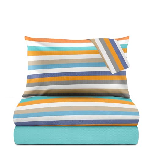 Le vie del cotone, Canberra Bedding Set for Double Bed in Pure Cotton