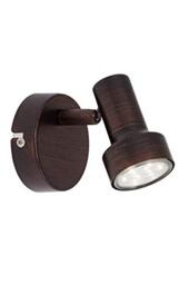 Briloner Leuchten LED Wall Light with Rotating and Pivoting Spot Light/Wall Lamp/Spotlight in Antique Look/Fitting GU10 1 x 3 W/Copper / 8 x 10.6 cm