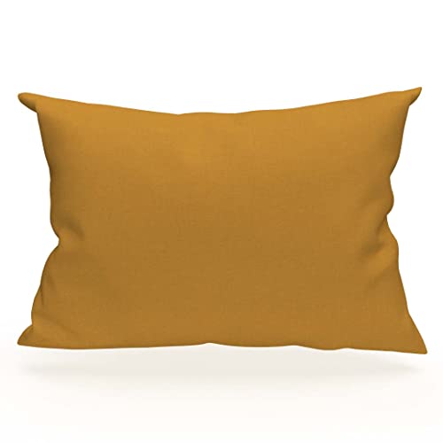 Soleil d'ocre, Pillowcase, Cotton 57 Threads, Mustard, 50 x 70 cm