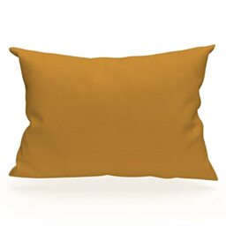 Soleil d'ocre, Pillowcase, Cotton 57 Threads, Mustard, 50 x 70 cm