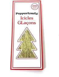 PepperLonely 2000 Strands Icicles Tinsel Tree Christmas Decorations, Gold