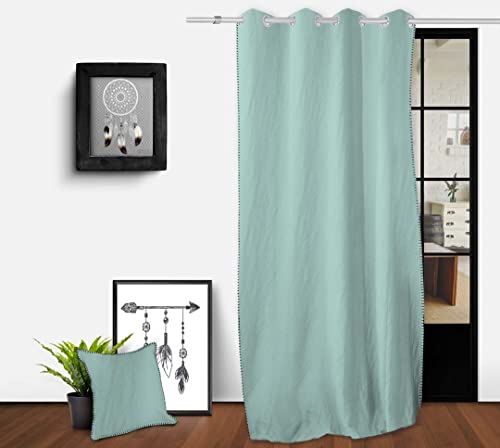 Soleil d'ocre Cotton Curtains and Draperies 140 x 250 cm Green