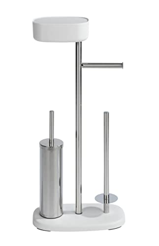 WENKO Toilet Brush Holder, White, 17 x 72,5 x 32