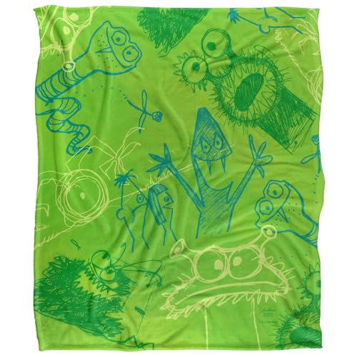 Jim Henson Signature Collection Green Monsters Silky Touch Super Soft Throw Blanket 152 X 127 Cm