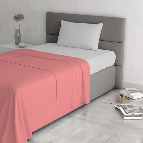 Trend Chic Bedding Set, 100% Cotton, Made in Italy, Double Bed, Coral