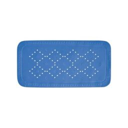 Spirella - Alaska PVC Bath Mat - Non-Slip Bath Mat with Suction Cups + Drain Holes to Prevent Mould - Electric Blue - 91 x 36 cm