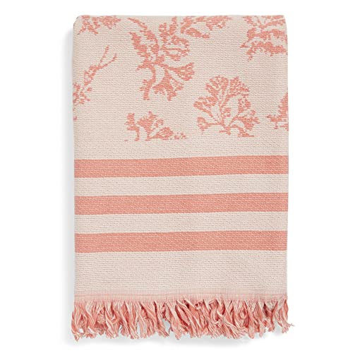 Vera Bradley Women's Beach Towel, Floating Fronds Coral, One Size
