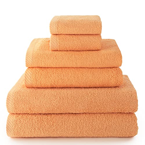 Top Towels - Towel Set - Pack of 2 Hand Towels, 2 Bath Towels and 2 Bidet Towels - 100% Cotton - 500 g/m7