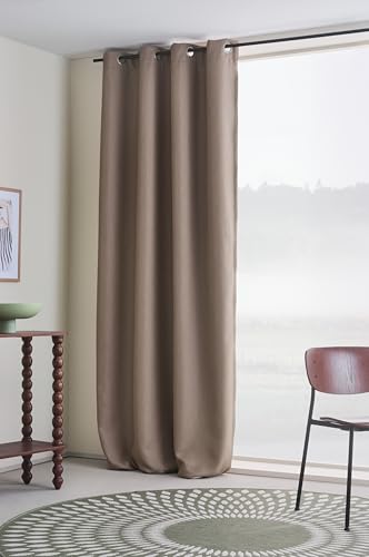 Jotex Shadow Eyelet Blackout Eyelet Curtains 140 x 220 cm Light Brown
