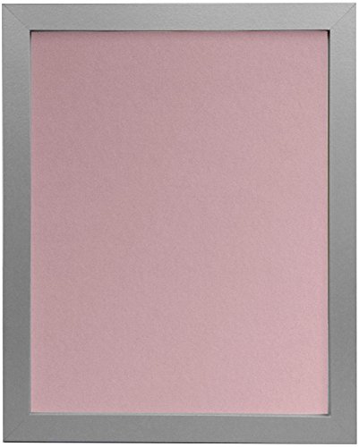 "FRAMES BY POST 25mm wide H7 Silver Picture Photo Frame with Pink Backing Board 18""x14"""